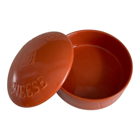 VNTG Cheese Baker Bistro Brown Ceramic BRIE CAMEMBERT Cheese Baker Cheese Keeper - Picture 5 of 7